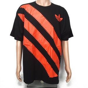 Mens Adidas Black Red Stripes XL
